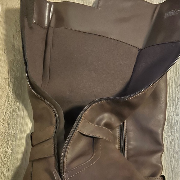 Arizona Cuala" Brown Knee High Wide Calf Riding Boot - Picture 4 of 7